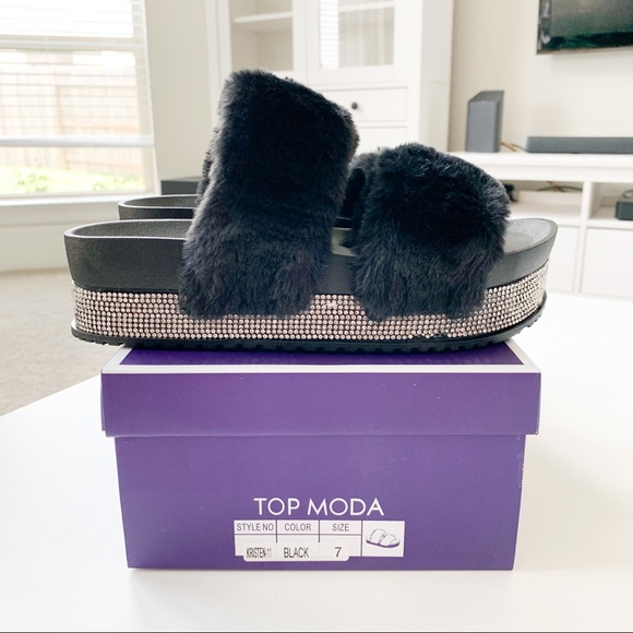 Top Moda Black Sandal Kristen-11 - Picture 8 of 8